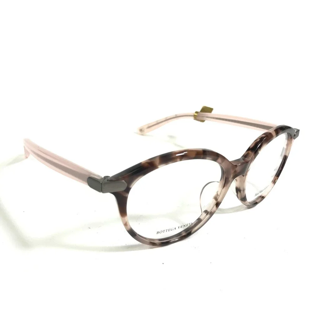 Bottega Veneta Eyeglasses Frames BV6014J HM5 Pink Tortoise Round 52-16-145